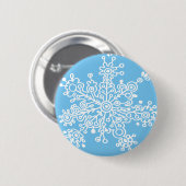 Snowflake Ronde Button 5,7 Cm (Voorkant /achterkant)