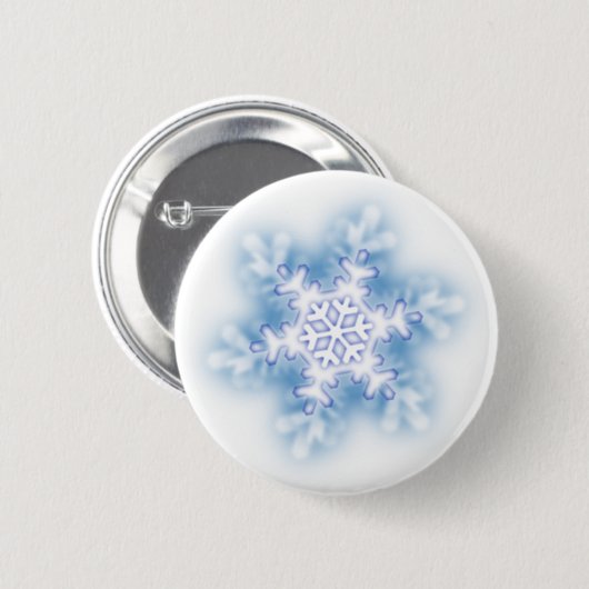 Snowflake Ronde Button 5,7 Cm (Voorkant /achterkant)
