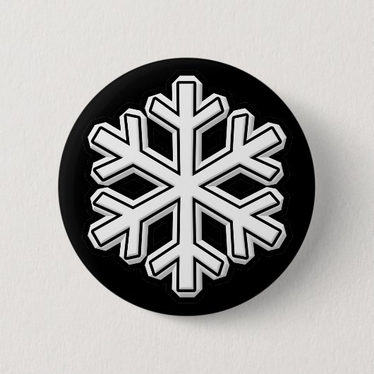 Snowflake Ronde Button 5,7 Cm (Voorkant)