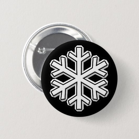 Snowflake Ronde Button 5,7 Cm (Voorkant /achterkant)