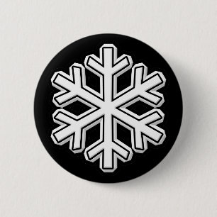Snowflake Ronde Button 5,7 Cm