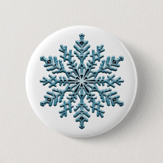 Snowflake Ronde Button 5,7 Cm (Voorkant)