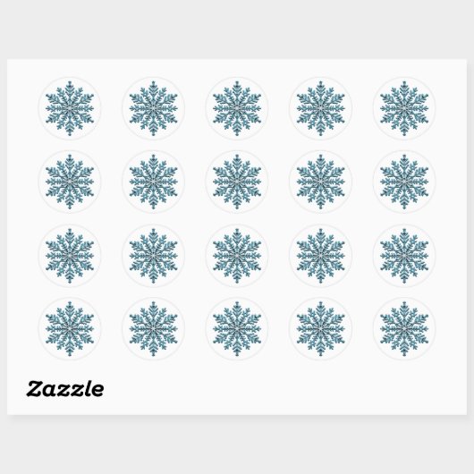 Snowflake Ronde Sticker (Vel)