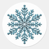 Snowflake Ronde Sticker (Voorkant)