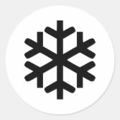 Snowflake Ronde Sticker (Voorkant)