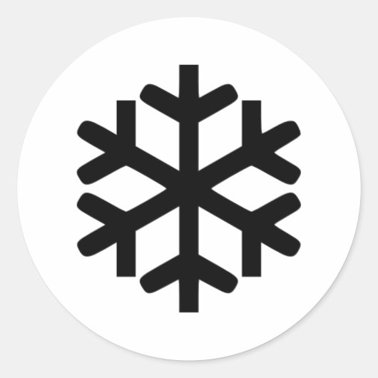 Snowflake Ronde Sticker (Voorkant)