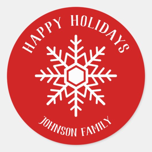 Snowflake Ronde Sticker (Voorkant)