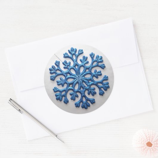 Snowflake Ronde Sticker (Envelop)