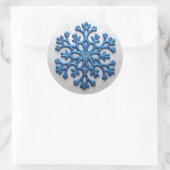 Snowflake Ronde Sticker (Tas)