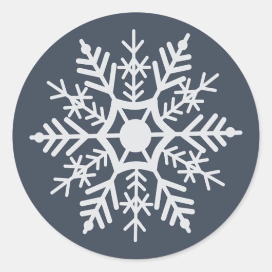 Snowflake Ronde Sticker (Voorkant)