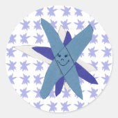 Snowflake Ronde Sticker (Voorkant)