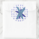 Snowflake Ronde Sticker (Tas)