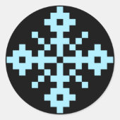 Snowflake Ronde Sticker (Voorkant)