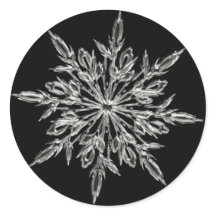 Snowflake Round Sticker