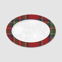 Snowflake Royal Stewart Play Name Tag