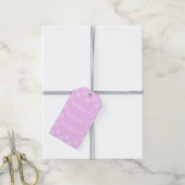 Snowflake roze laat het kerstfeest sneeuwen cadeaulabel (Met Touw)