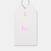 Snowflake roze laat het kerstfeest sneeuwen cadeaulabel (Achterkant)
