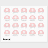 Snowflake roze winterbruiloft Opslaan Datum Ronde Sticker (Vel)