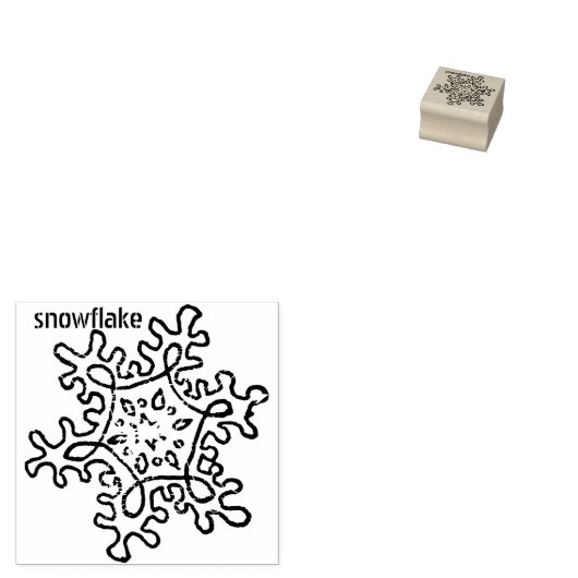 Snowflake Rubberstempel (Gestempeld)