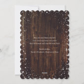 Snowflake Rustic Wood Foto Vrolijke Kerst Kaart (Achterkant)