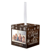 Snowflake Rustic Wood Geweldige tijd van het jaar Decoratie (Achter hoekig)