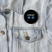 Snowflake S Adult Joke Let It Snow Funny Christmas Ronde Button 5,7 Cm (In situ)