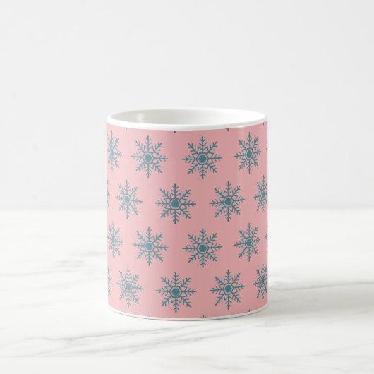 Snowflake Scandinavian Pattern Winter Valentijn Co Koffiemok (Center)