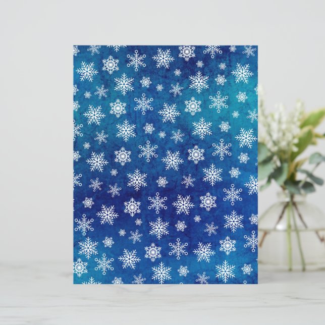 Snowflake-scrapbook — blauw (Staand voorkant)