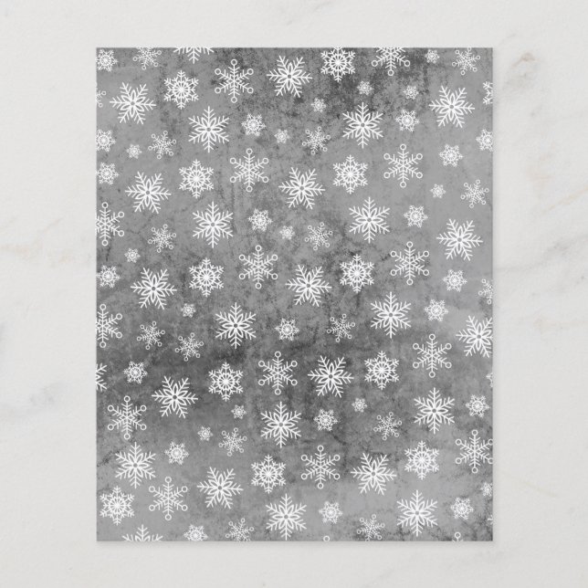 Snowflake-scrapbook papier met drukweerstand - zil (Voorkant)