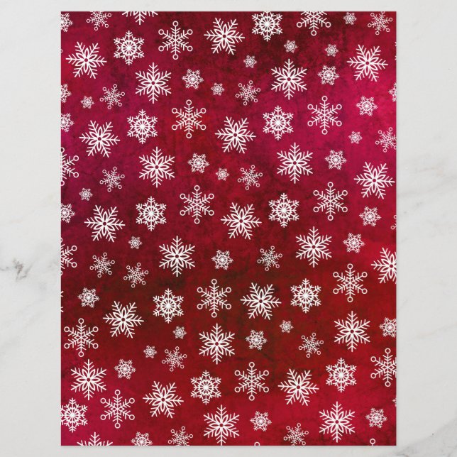 Snowflake-scrapbook — rood (Voorkant)