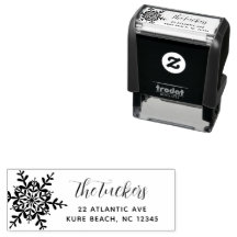 Snowflake Script Modern kerstterugzendadres