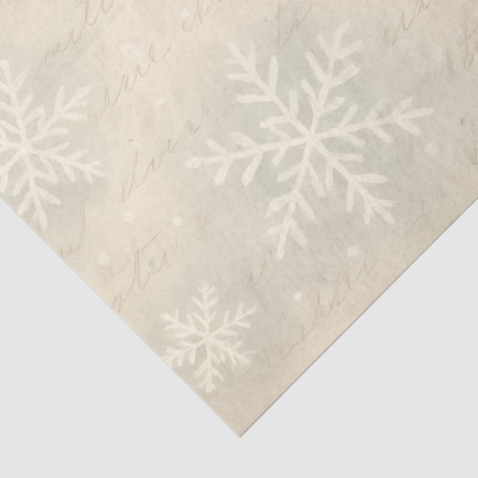 Snowflake Script Winter Decoupage Papier (Detail)