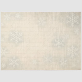 Snowflake Script Winter Decoupage Papier