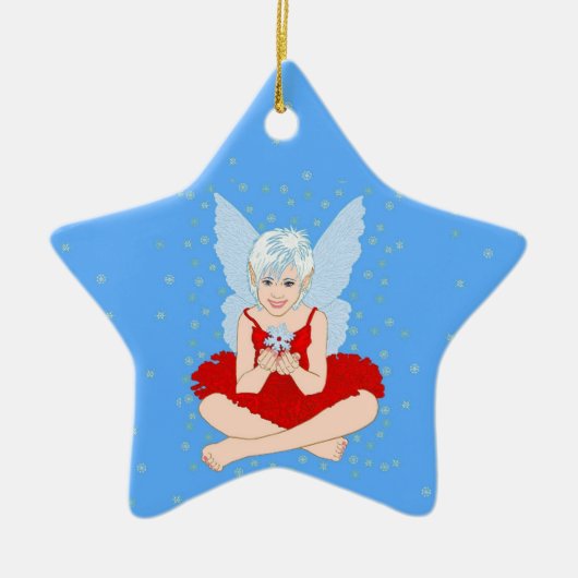 Snowflake Season Keramisch Ornament (Voorkant)