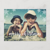 Snowflake Season Kerstfeestdag Foto Briefkaart (Voorkant)