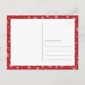 Snowflake Season Kerstfeestdag Foto Briefkaart (Achterkant)