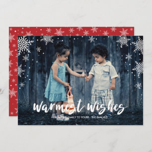 Snowflake Season Kerstfeestdag Foto Feestdagenkaart