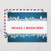 Snowflake Serenade Feestdagenkaart (Voorkant / Achterkant)