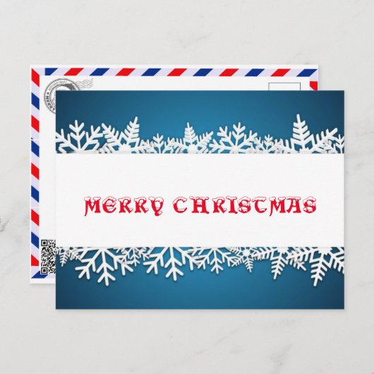 Snowflake Serenade Feestdagenkaart (Voorkant / Achterkant)