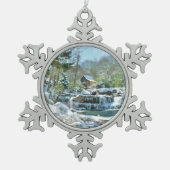 Snowflake-sierbloem met afbeelding van Glade Creek Tin Sneeuwvlok Ornament (Voorkant)