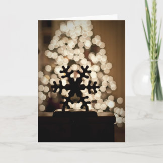 Snowflake Silhouette Holiday Kaart