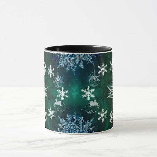 Snowflake Silhouettes Combo Christmas Mug Mok (Midden)