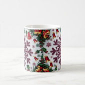 Snowflake Silhouettes Pattern Rustic Christmas Magische Mok (Center)