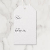 Snowflake Silver Cadeaulabels (Achterkant)