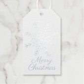 Snowflake Silver Cadeaulabels (Voorkant)