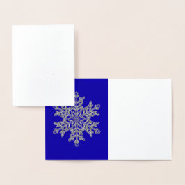 Snowflake Silver Foil-kaart Folie Kaarten