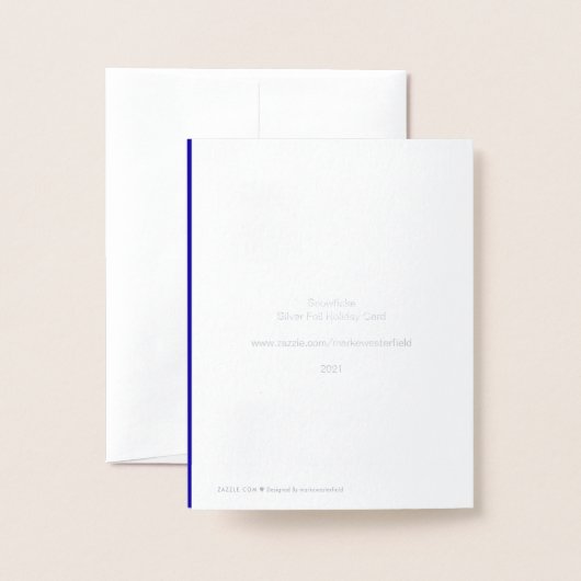 Snowflake Silver Foil-kaart Folie Kaarten (Met envelop)