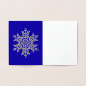 Snowflake Silver Foil-kaart Folie Kaarten (Binnen)