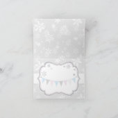 Snowflake Silver Glitter Winter Dank u Bedankkaart (Binnen)