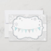 Snowflake Silver Glitter Winter Hartelijk dank Kaart (Achterkant)